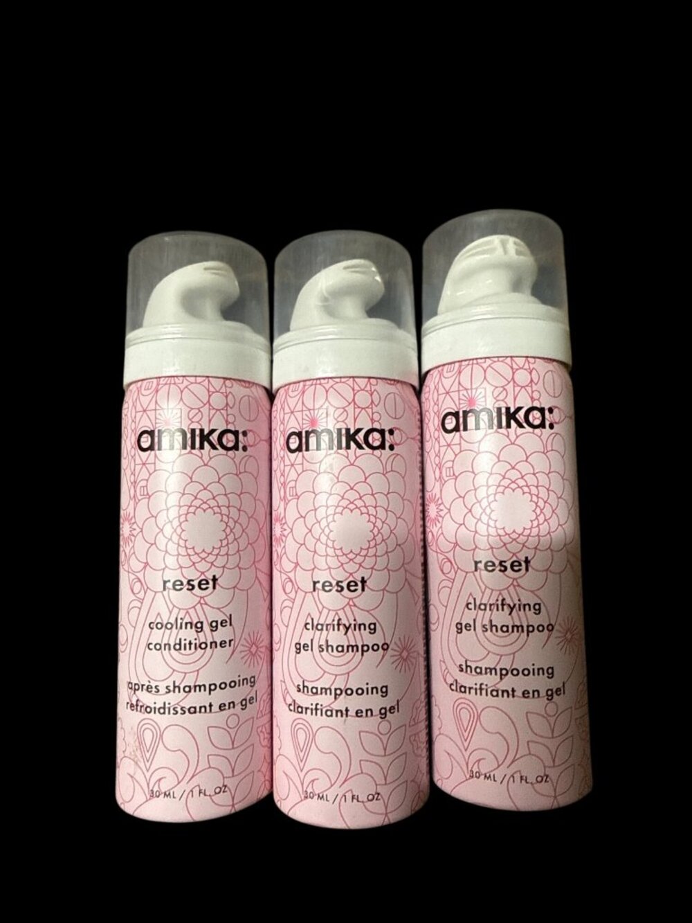 Amika Reset Cooling Gel Conditioner 30ml / 1oz travel size Lot 3 New